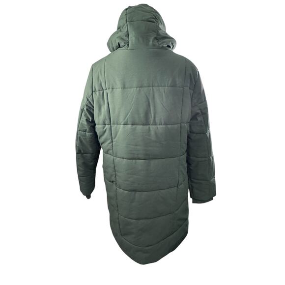 "FALLS CREEK" Green Womens Puffer Coat Side Zippers Sherpa Lined SZ 1X Cozy Warm - Picture 5 of 12